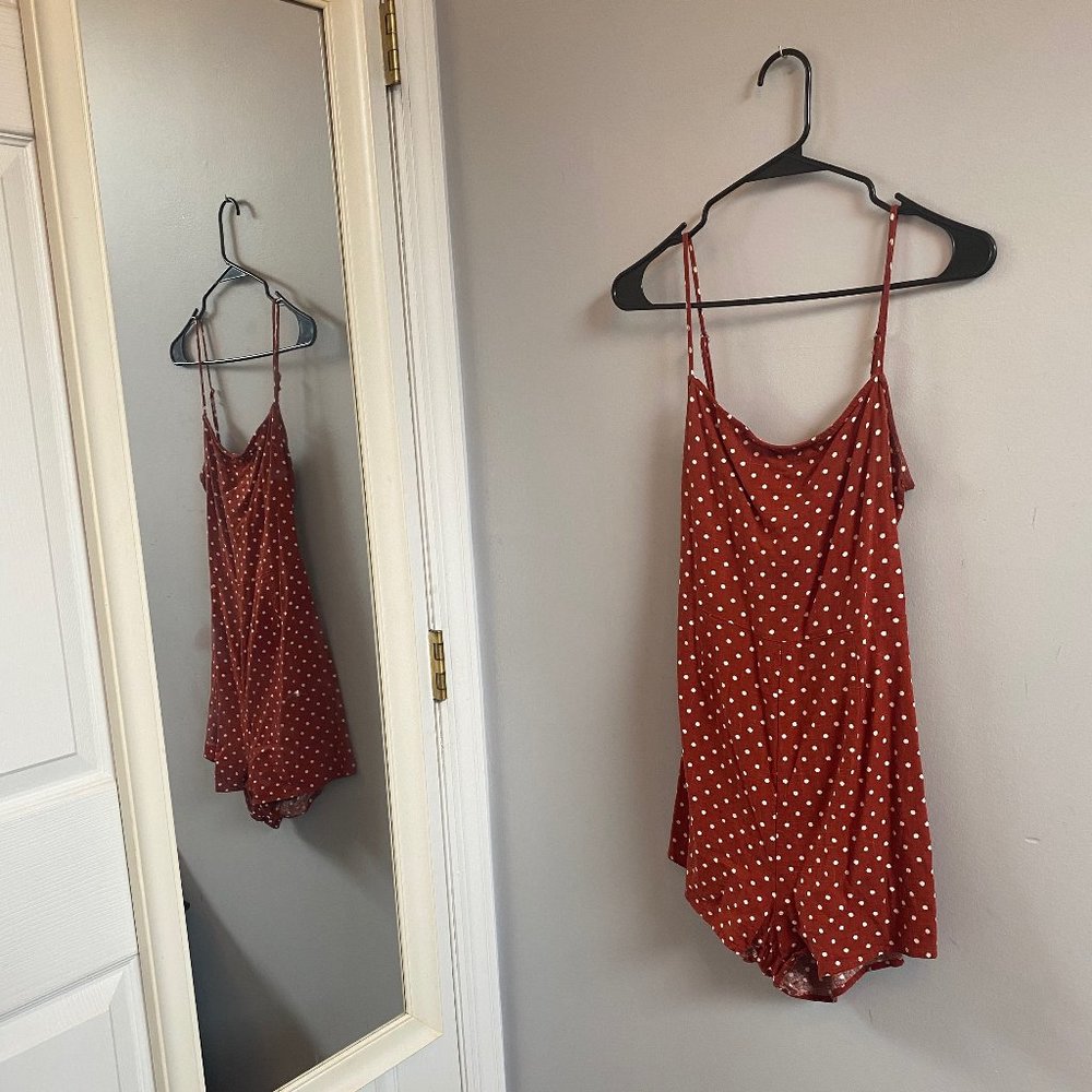 LA Hearts Tie Back Romper